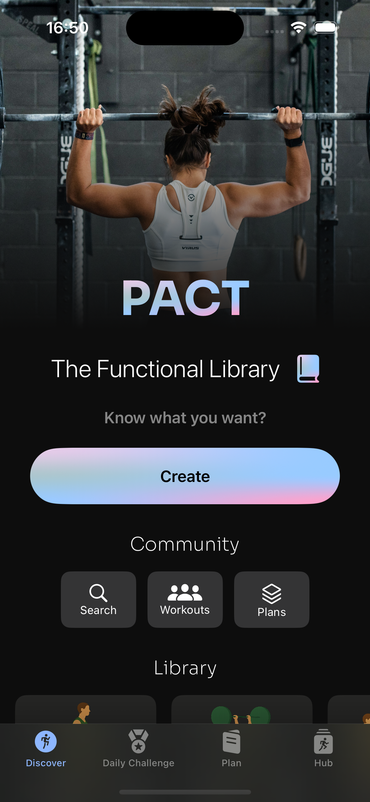Pact App Home Screen